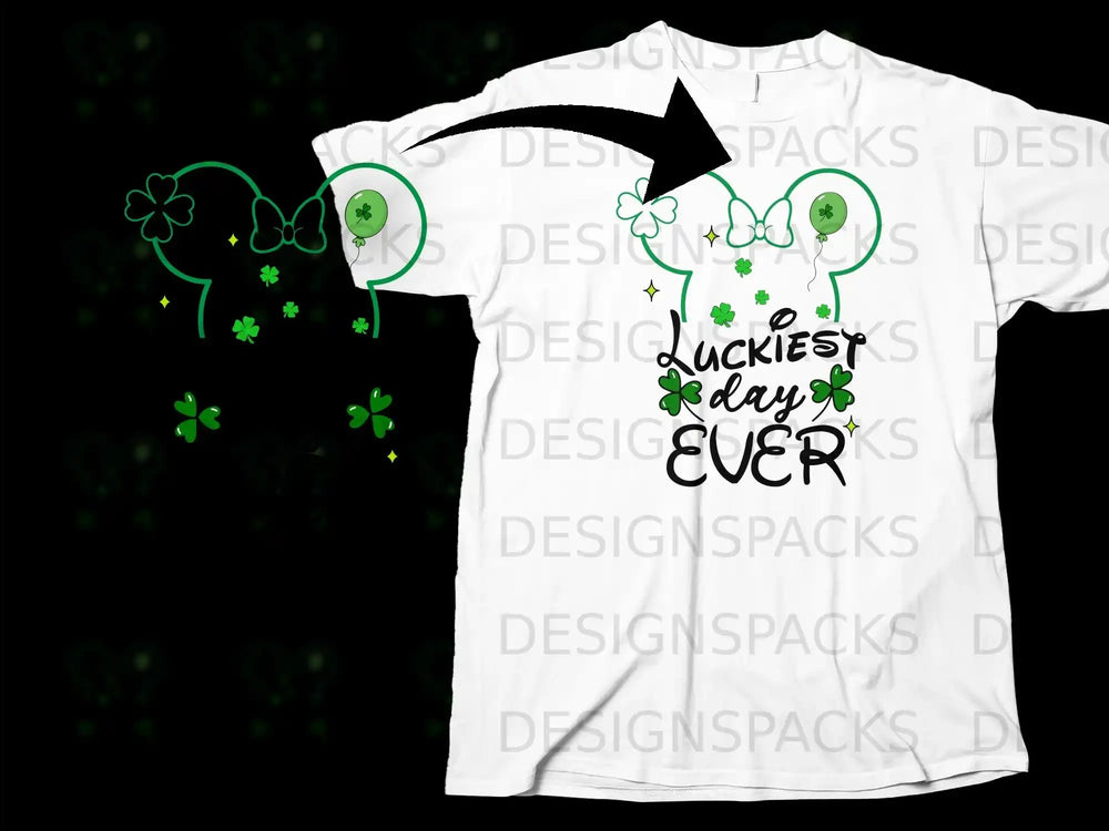 St Patricks Day Luckiest Day Ever Shamrock Ears product type