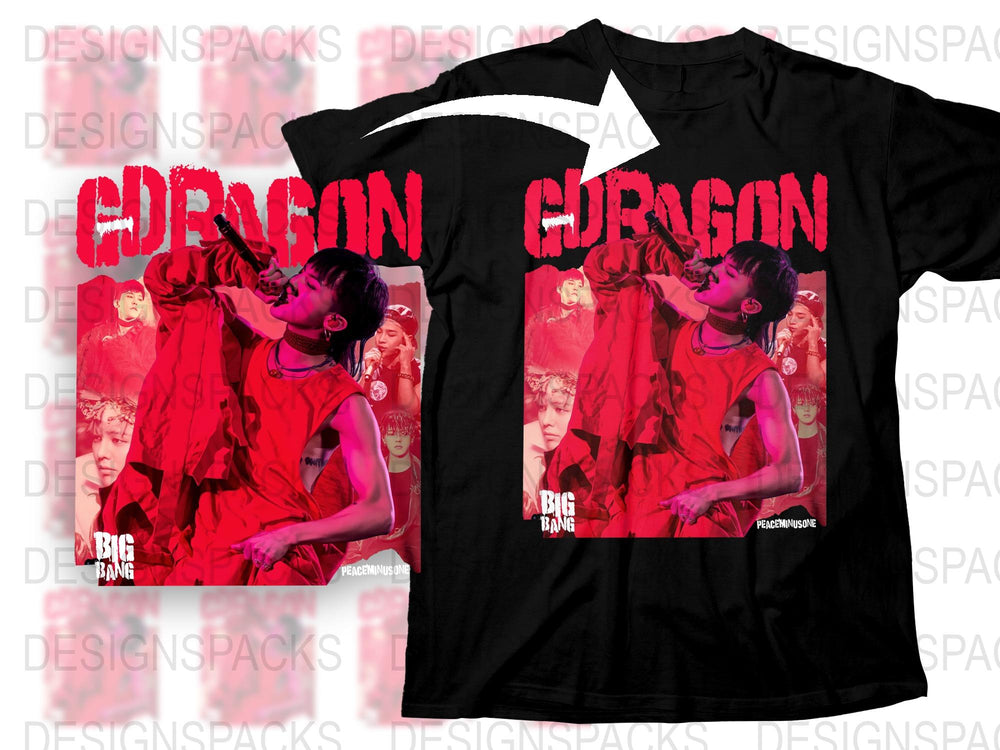 Vibrant Red K-Pop T-Shirt, Fashionable Music Band Graphic Tee, Unisex Casual Top