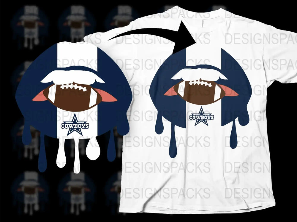 Football Melting Face T-Shirt, Unique Cowboys Fan Graphic Tee, Cool Sports Apparel, Game Day Shirt