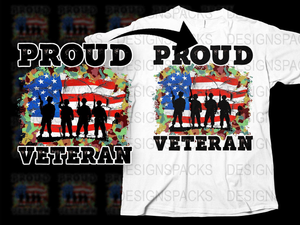 Patriotic Proud Veteran T-Shirt, American Flag Military Tee, Veterans Day Gift, USA Soldier Graphic Shirt