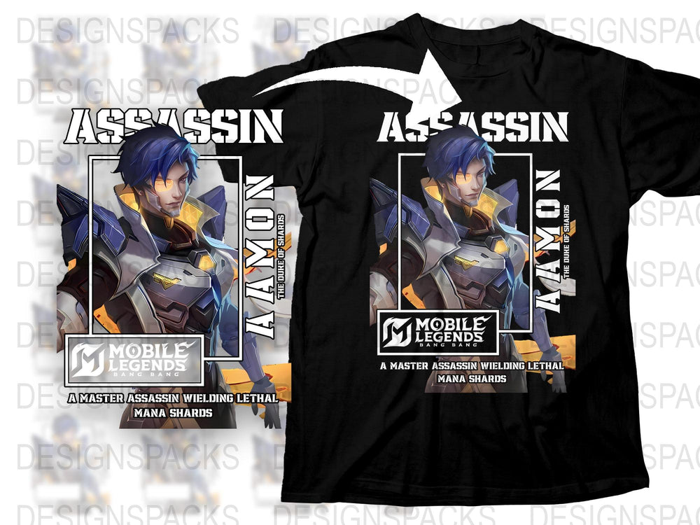 Mobile Legends Assassin Lancelot T-Shirt, Gaming Graphic Tee, Men's Black Shirt, Geek Apparel