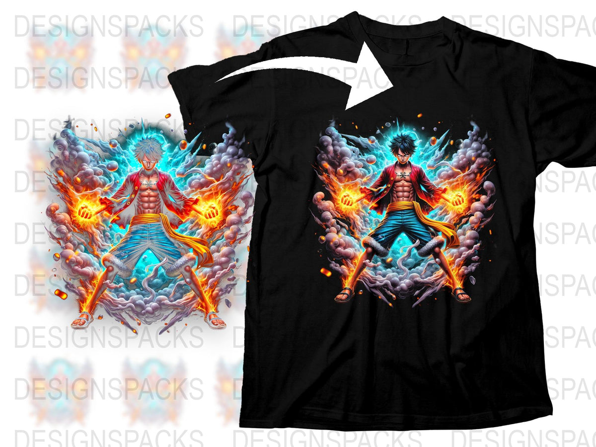Men's Graphic T-Shirt, Fantasy Warrior Design, Fire and Ice Theme, Cool Dark Tee for Casual Wear and Gifting