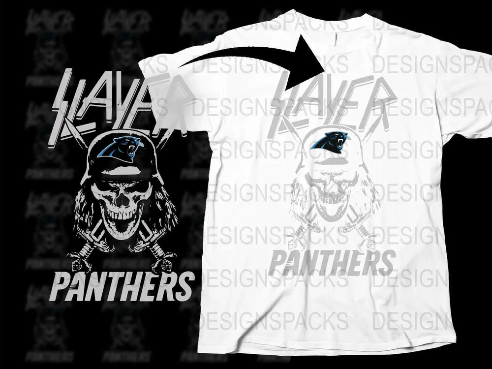 Kaya Panthers Graphic T-Shirt, Bold Black and White High School Sports Tee, Unisex Casual Wear