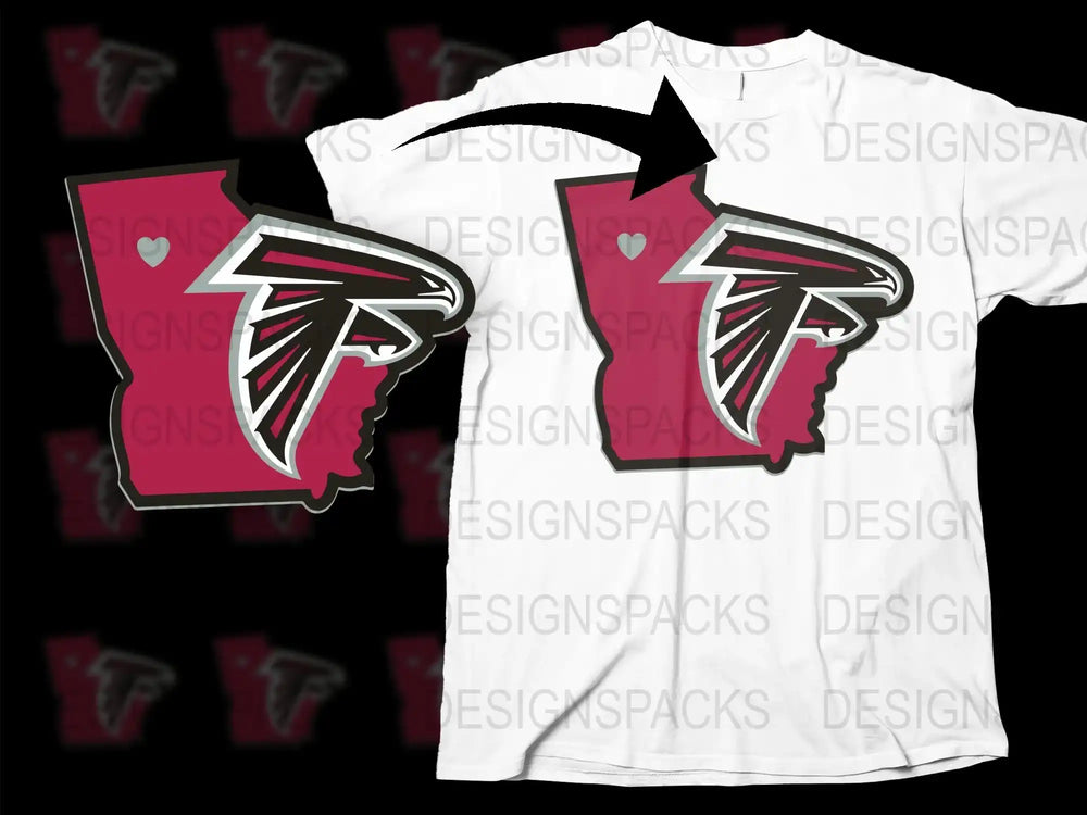 Atlanta Falcons T-Shirt NFL Team Logo Graphic Tee Sports Fan Apparel White Unisex