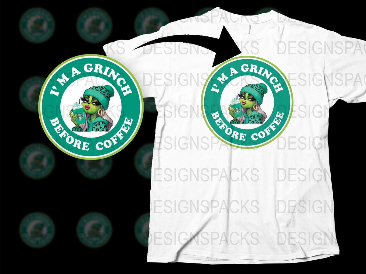 Grinch Before Coffee T-Shirt, Funny Christmas Holiday Tee, Grinch Coffee Lover Gift Idea