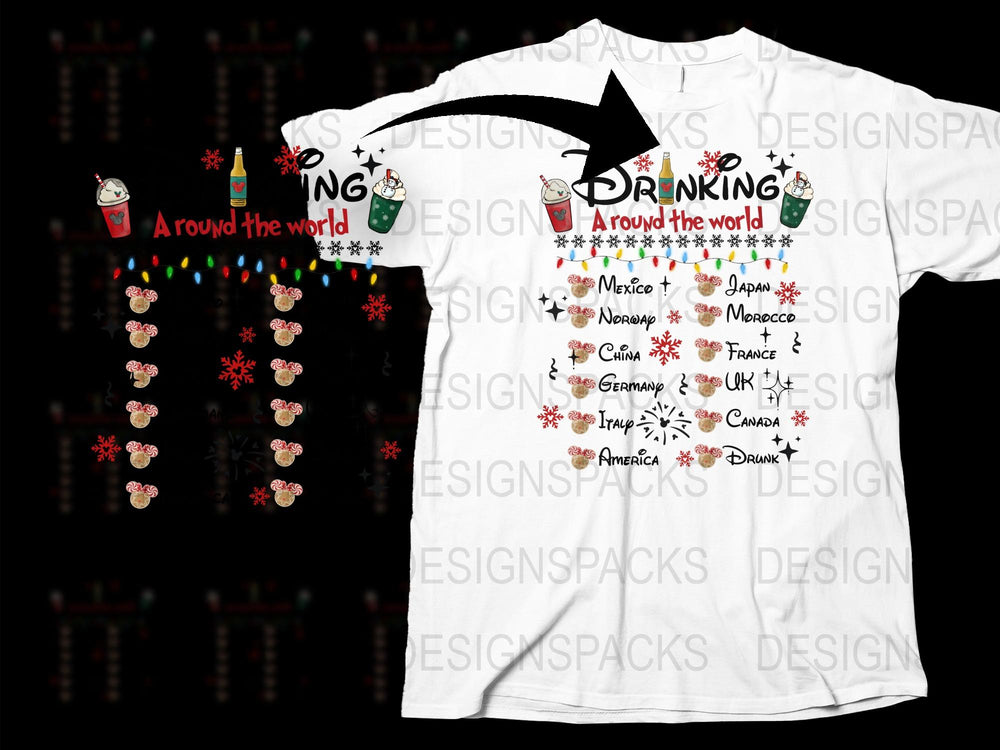 Christmas Around the World T-Shirt, Festive Holiday Tee, Cultural Christmas Names, Unisex Gift Idea