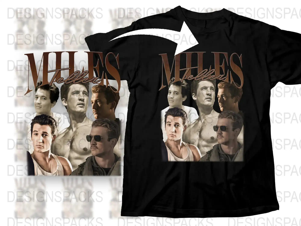 Vintage Movie Star Collage T-Shirt, Classic Film Actor Graphic Tee, Retro Style Black Shirt