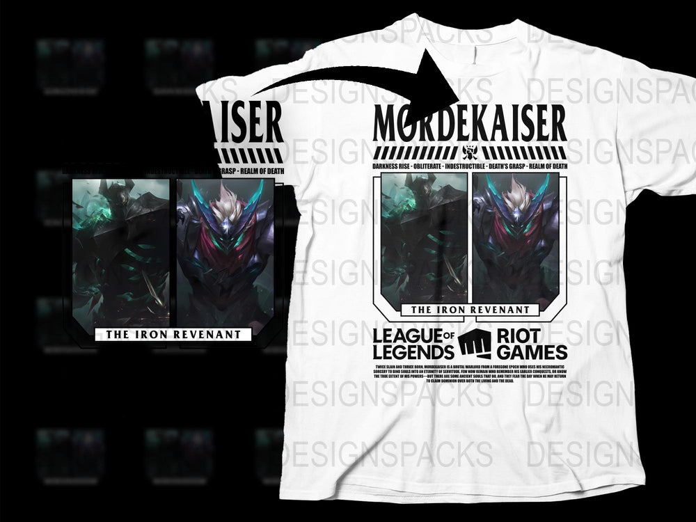 League of Legends Mordekaiser T-Shirt, The Iron Revenant Graphic Tee, Gaming Apparel, Riot Games Merchandise
