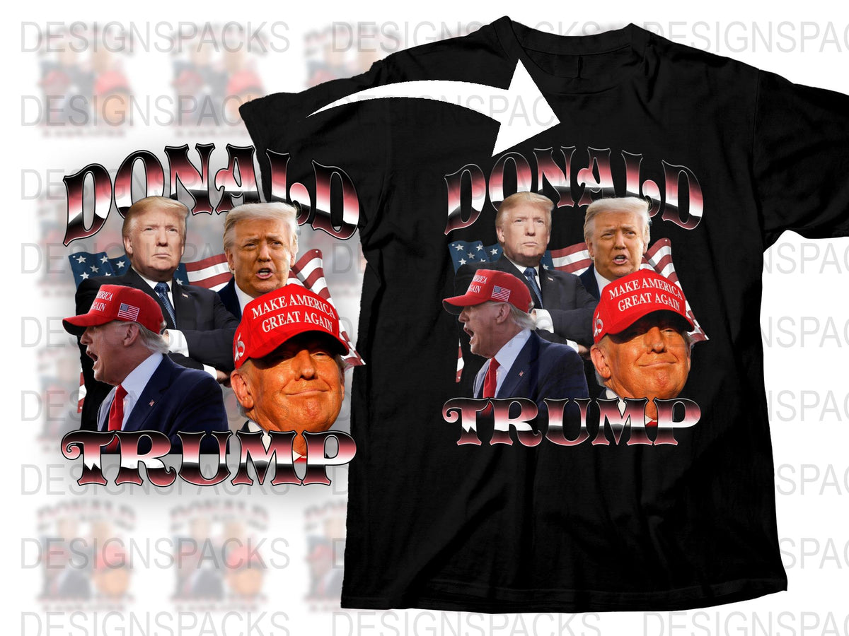 Donald Trump T-Shirt Make America Great Again Patriotic USA Flag Tee Unisex