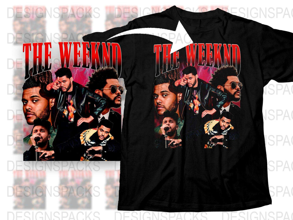 The Weeknd Inspired T-Shirt, Multiple Images Graphic Tee, Music Fan Apparel, Gift Idea