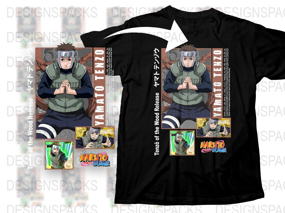 Yamato Tenzo Anime T-Shirt, Naruto Shippuden Graphic Tee, Manga Character Shirt, Japanese Cartoon Clothing, Collector's Item