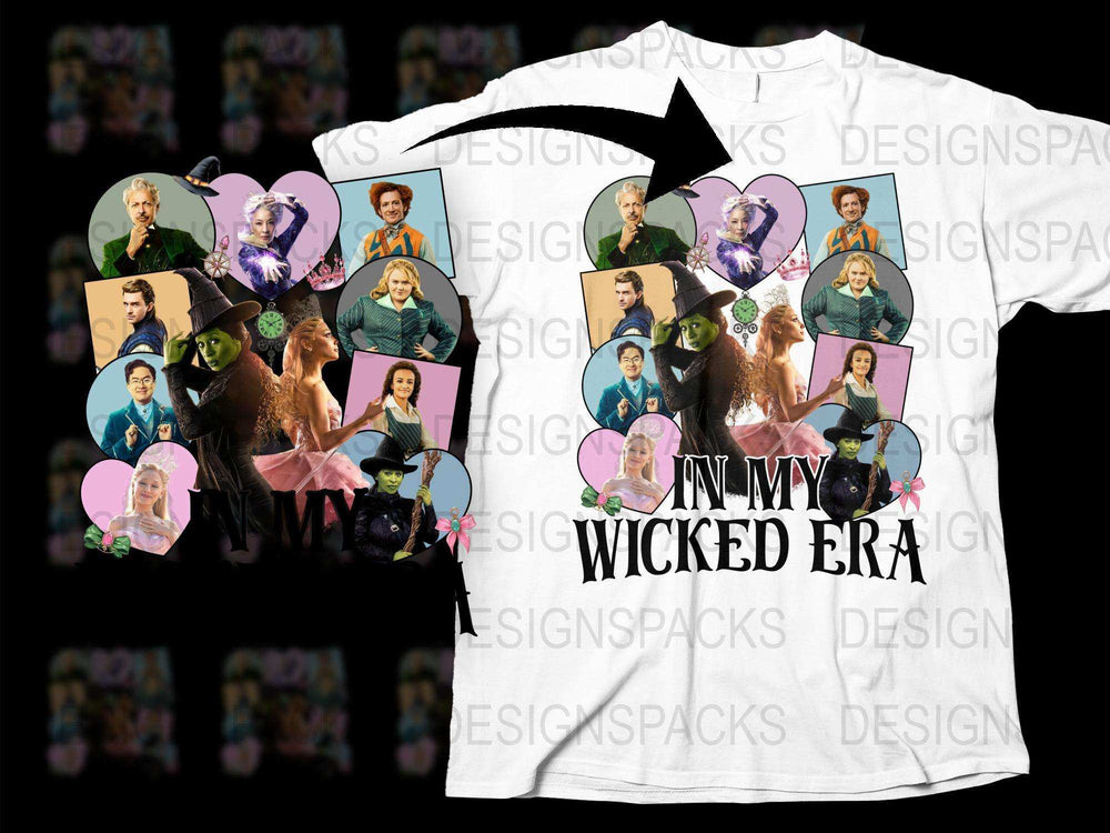 Vintage Wicked Musical Inspired T-Shirt, Broadway Fan Apparel, Multiple Character Design, Unisex Fit