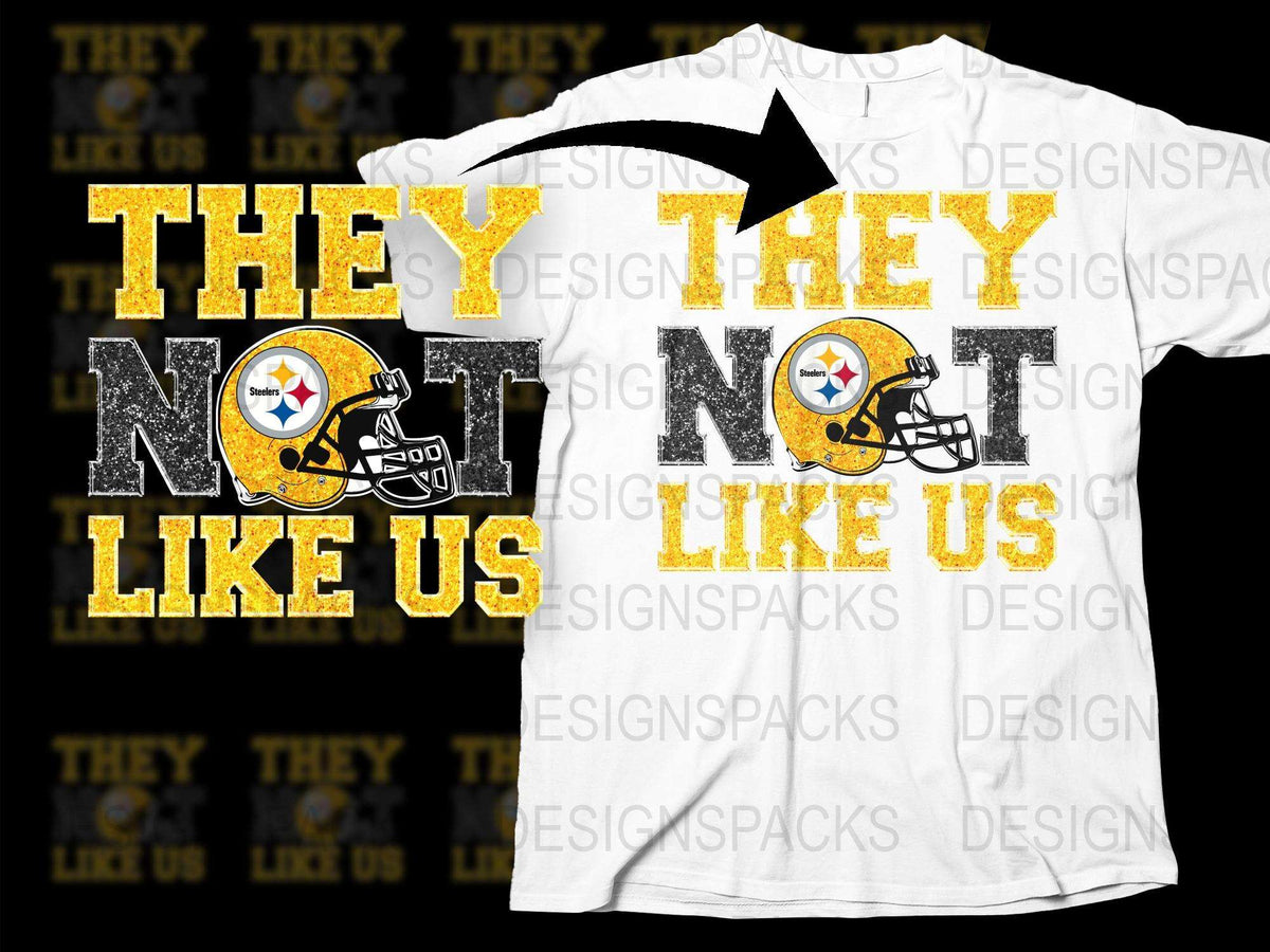 Pittsburgh Football Fan T-Shirt, They Not Like Us Graphic Tee, Sports Team Support Shirt, Unique Gift Idea