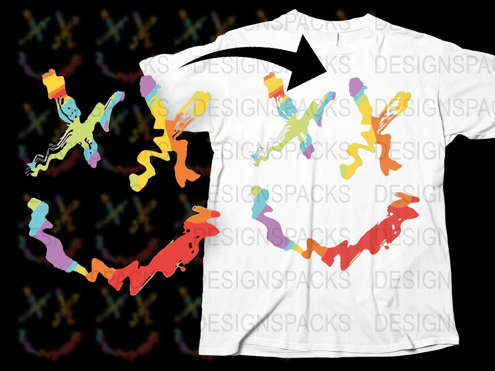 Colorful Abstract Gecko Print T-Shirt, Unisex Artistic Lizard Tee, Vibrant Casual Wear
