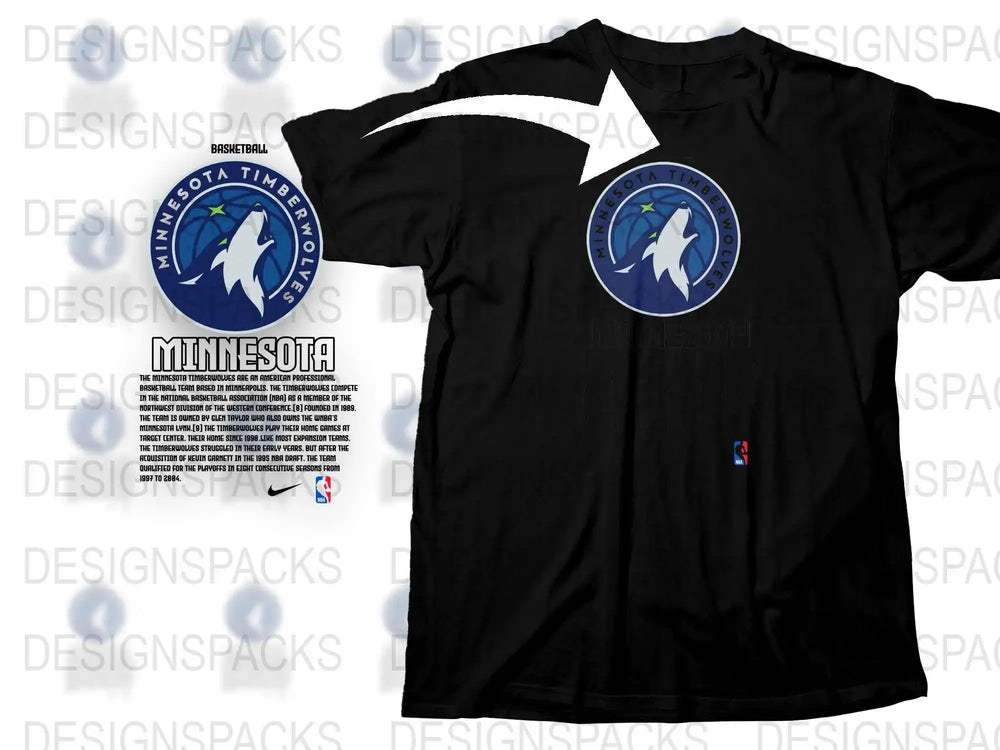 Minnesota Wings Basketball Team Logo T-Shirt, Vintage Black Sports Tee, Unisex Casual Wear