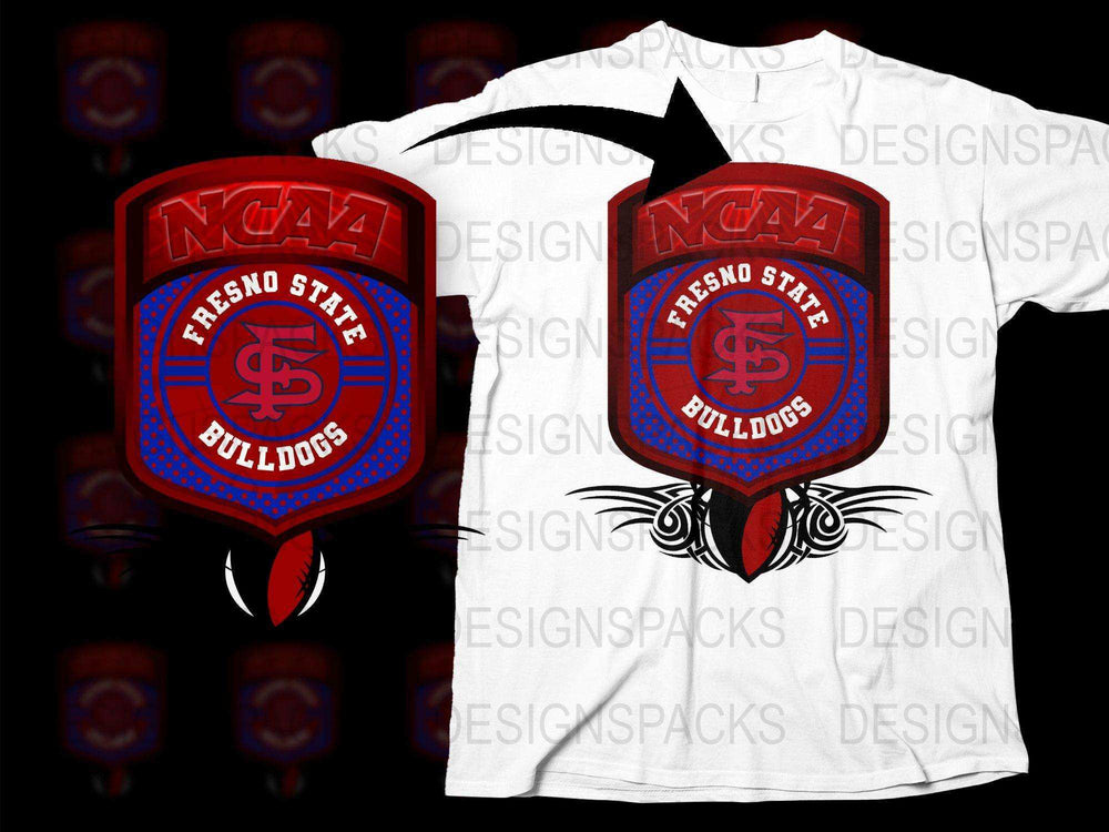 Fresno State Bulldogs NCAA Sports Boxing Gloves and T-Shirt Combo Set, Red and Blue