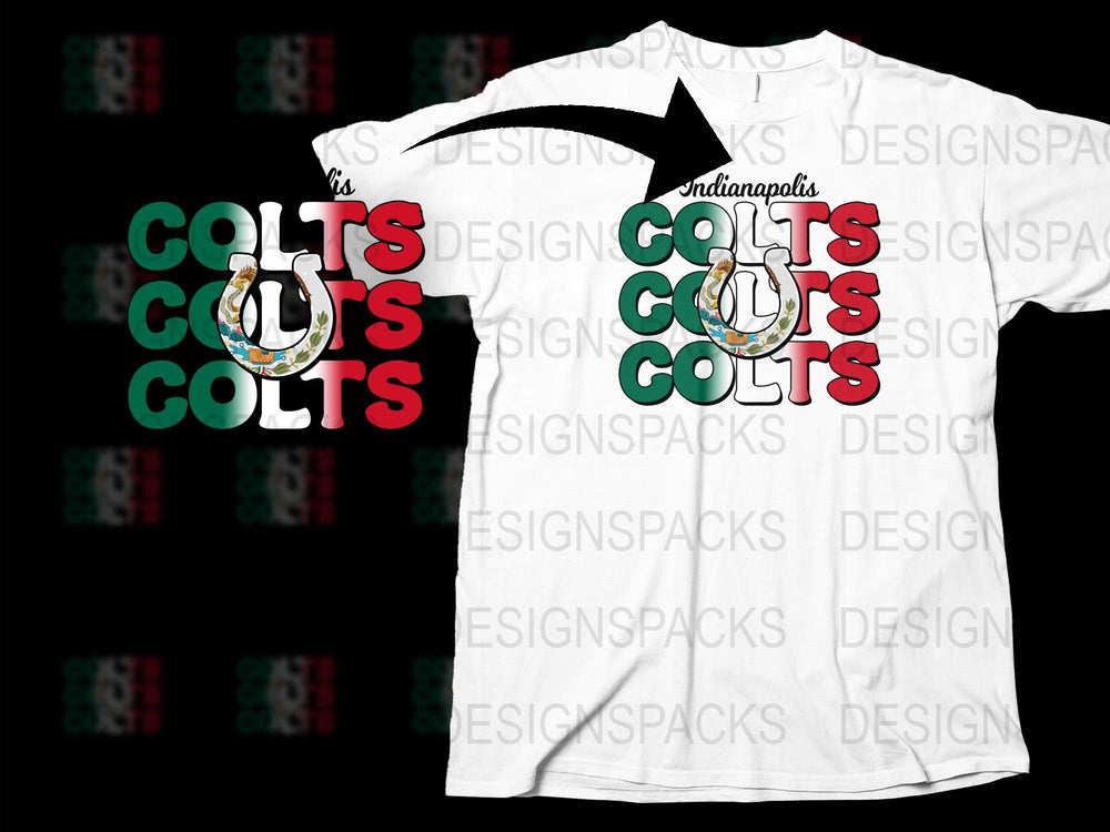 Indianapolis Colts Inspired T-Shirt, Sports Fan Apparel, Football Graphic Tee, Unisex White Shirt