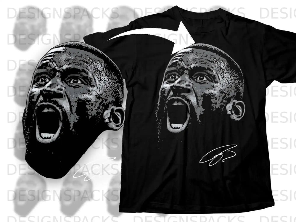 Intense Shouting Face Graphic Tee with Signature Design