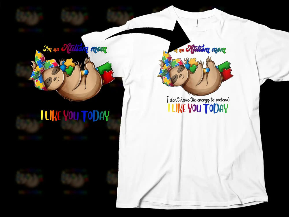 Funny Sloth T-Shirt, I'm a Thinking Mom Graphic Tee, Cute Animal Design, Casual White Top for Women and Men