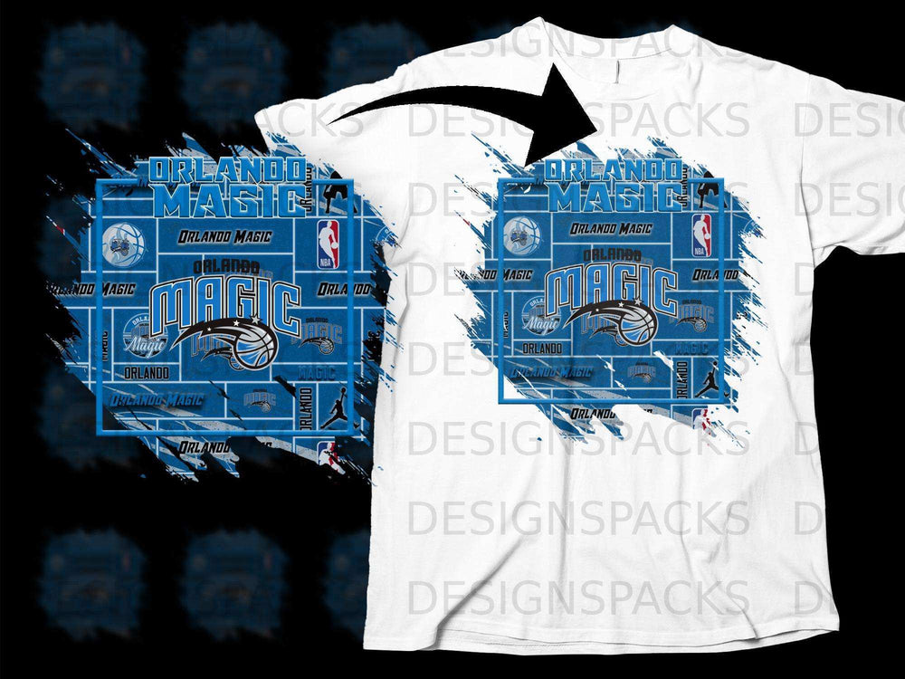 Orlando Magic Logo Mashup Graphic Design T-shirt