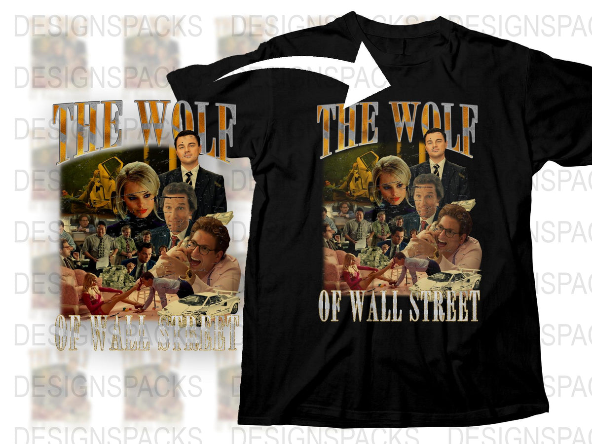 Vintage Movie T-Shirt, The Wolf of Wall Street Graphic Tee, Unisex Film Shirt, Retro Style Top, Gift for Movie Buffs