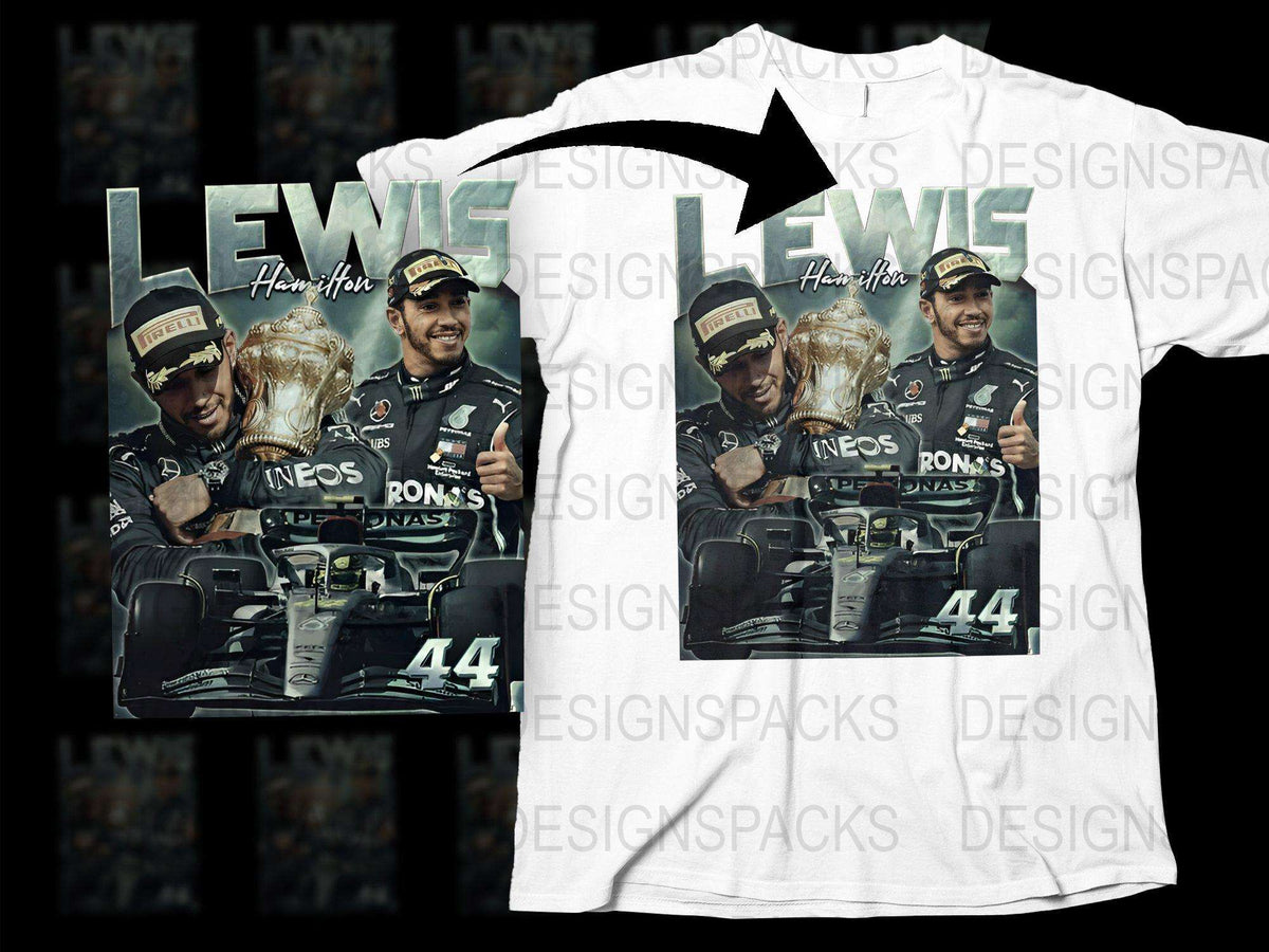 Lewis Hamilton Racing T-Shirt, F1 Champion Graphic Tee, INEOS Team, Car 44, Motorsport Fan Apparel