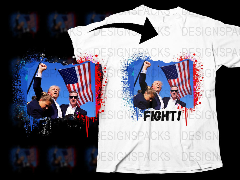 Patriotic T-Shirt, American Flag Graphic, Red White Blue, Political Rally Tee, Freedom Theme Apparel, Unisex Cotton Shirt
