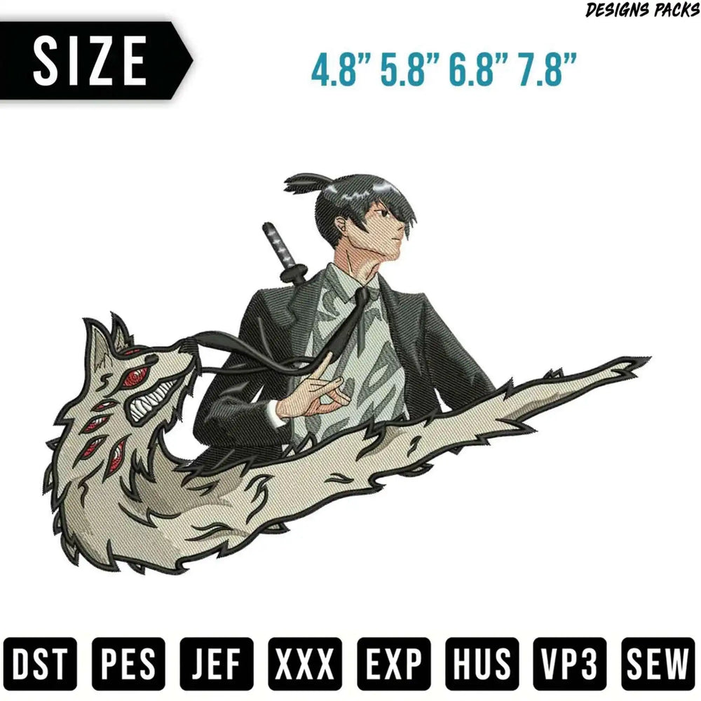 Chainsaw Man character with wolf head, with size and file format text.