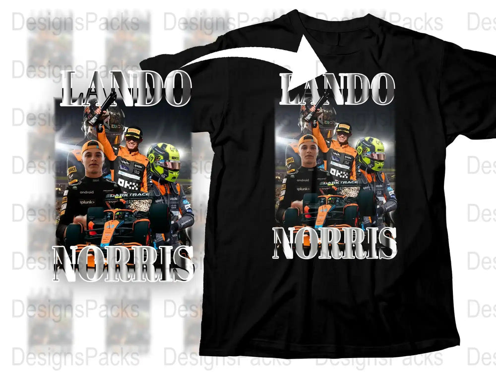 Lando Norris T-Shirt, Formula Racing Fan Merch, Casual Sports Apparel, Graphic Tee, Motor Racing Fan Gift