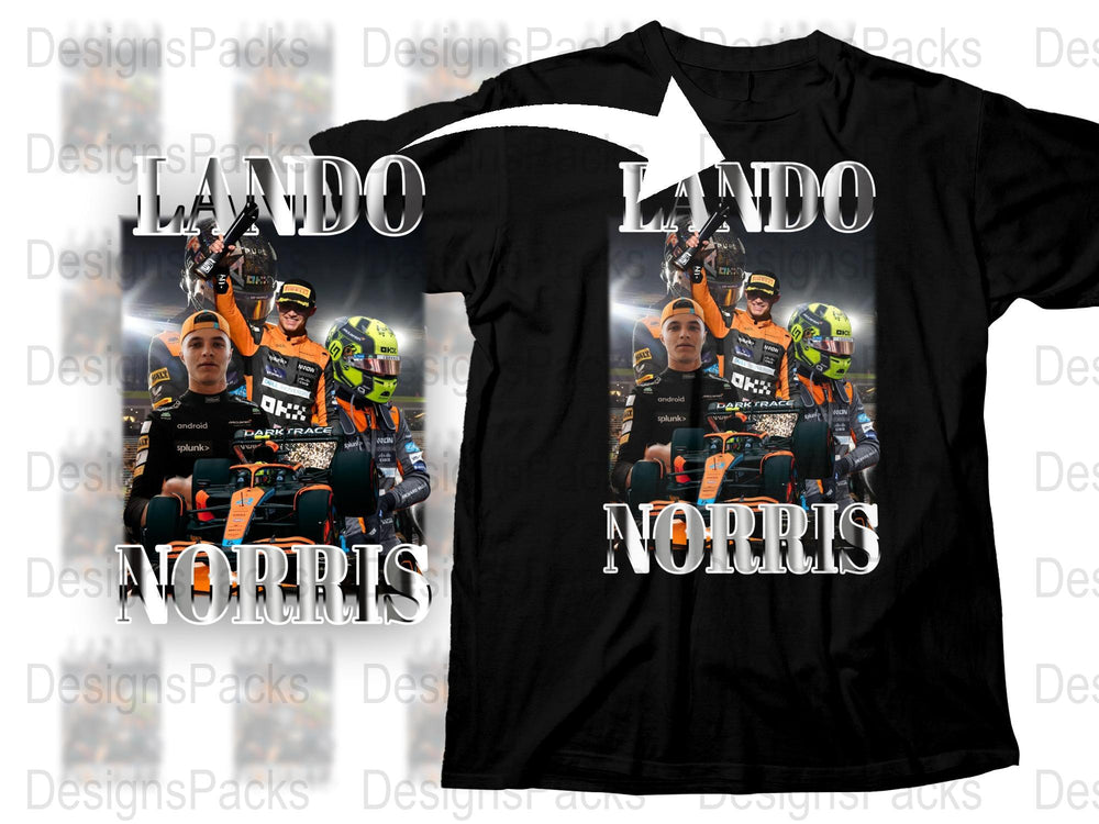 Lando Norris T-Shirt, Formula Racing Fan Merch, Casual Sports Apparel, Graphic Tee, Motor Racing Fan Gift