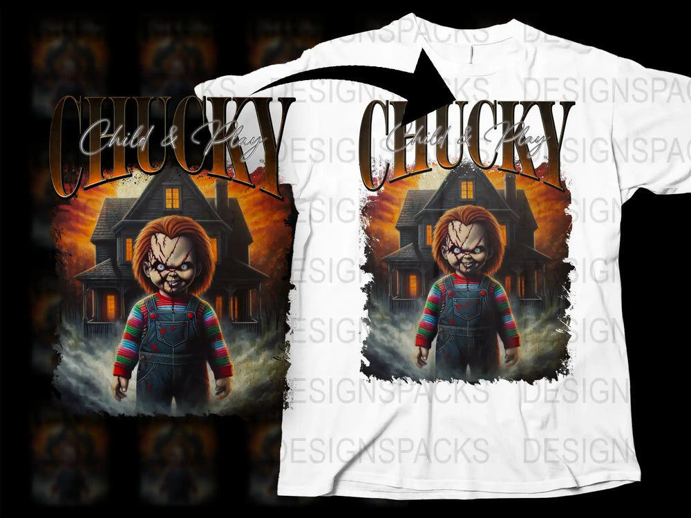 Chucky Horror Movie T-Shirt, Classic Child's Play Graphic Tee, Unisex Horror Fan Apparel