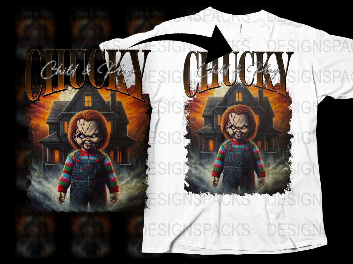 Chucky Horror Movie T-Shirt, Classic Child's Play Graphic Tee, Unisex Horror Fan Apparel