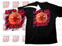 Load image into Gallery viewer, Let's Go Bulls Basketball Fan Shirt
