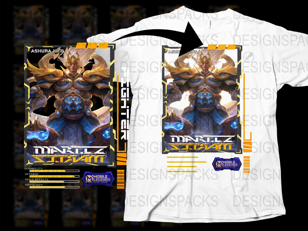 Mobile Legends Ashura King Graphic T-Shirt, Cool Gamer Tee, Unique Hero Design, Unisex Gaming Shirt