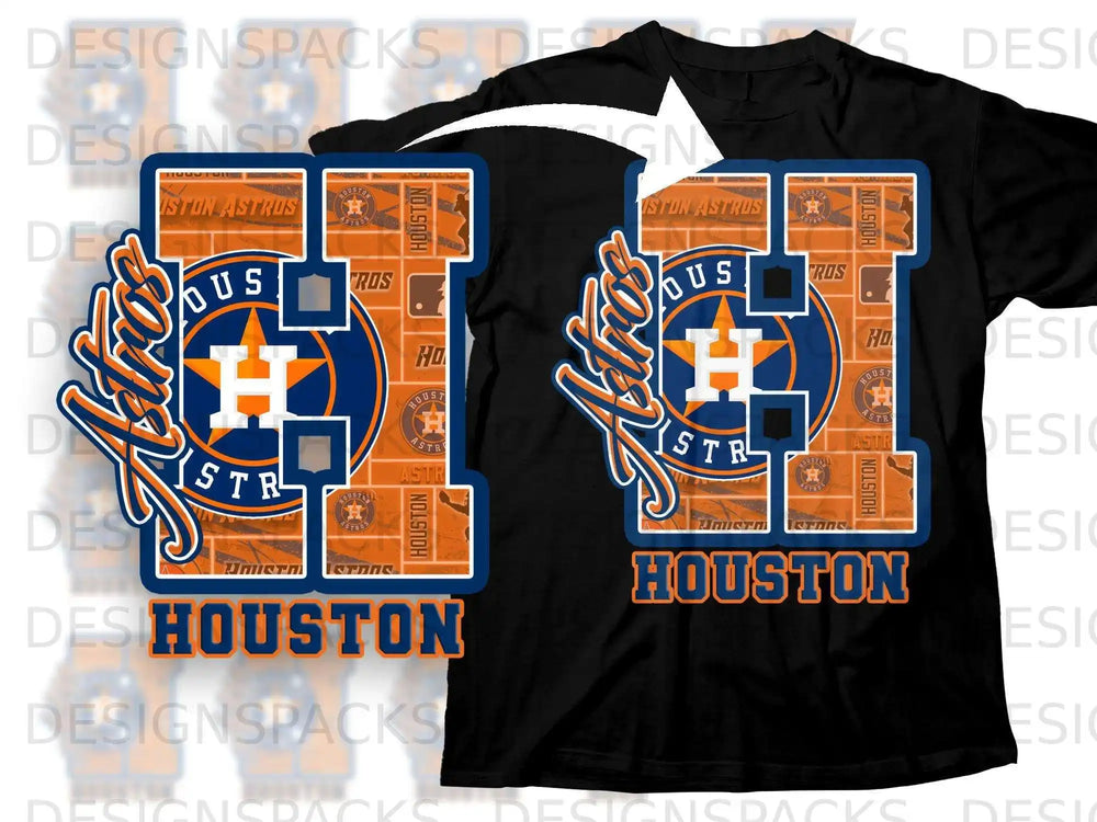 Houston Astros Baseball Fan Graphic T-Shirt