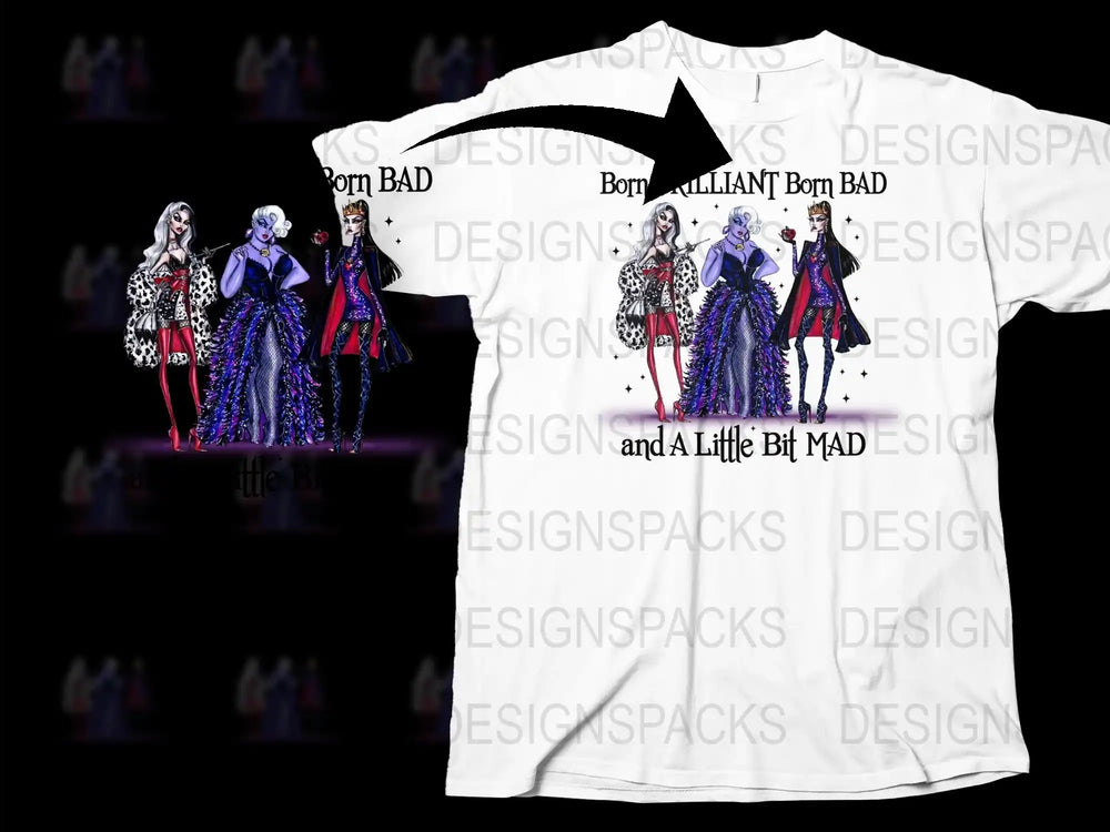 Villain Inspired Graphic T-Shirt, Fashion Tee, Girls' Animation Style, Bold Statement Top, Unique Design, Fun Gift Idea