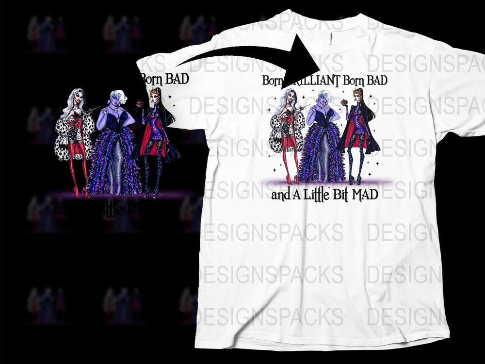 Villain Inspired Graphic T-Shirt, Fashion Tee, Girls' Animation Style, Bold Statement Top, Unique Design, Fun Gift Idea