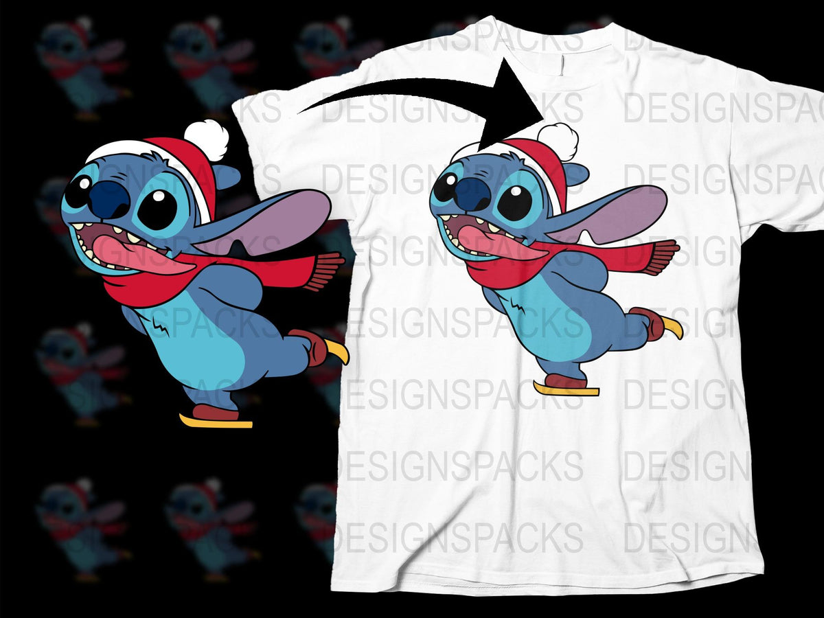 Kids Cartoon Blue Character T-Shirt, Cute Animal Graphic Tee, Boys Girls Casual Top