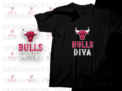 Black t-shirt with a pink and white 