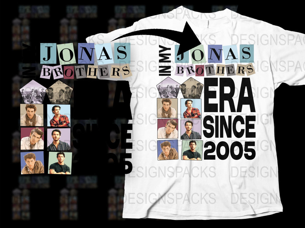 Jonas Brothers Era Since 2005 Graphic T-Shirt, Vintage Style Band Tee, Pop Music Fan Merchandise, Unisex Clothing