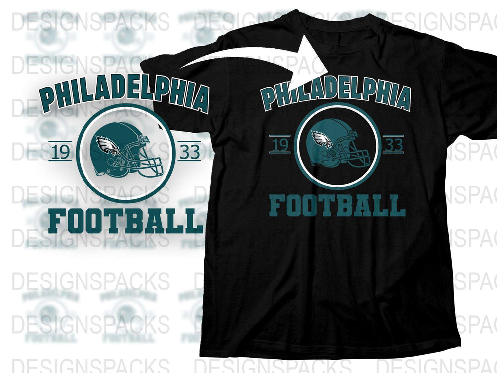 Philadelphia Football Team T-Shirt, Vintage 1933 Logo Design, Sports Fan Apparel, Casual Wear, Unisex Clothing