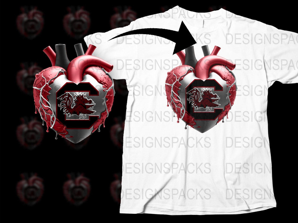 Gothic Heart Shield Graphic T-Shirt, Edgy Red and Black Design, Unique Armor Style Unisex Tee