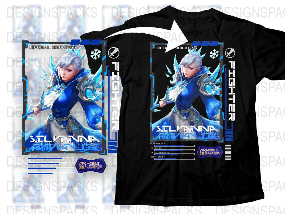 Mobile Legends Silvanna T-Shirt, Gaming Apparel, Fantasy Hero Tee, Graphic Print Shirt for Gamers