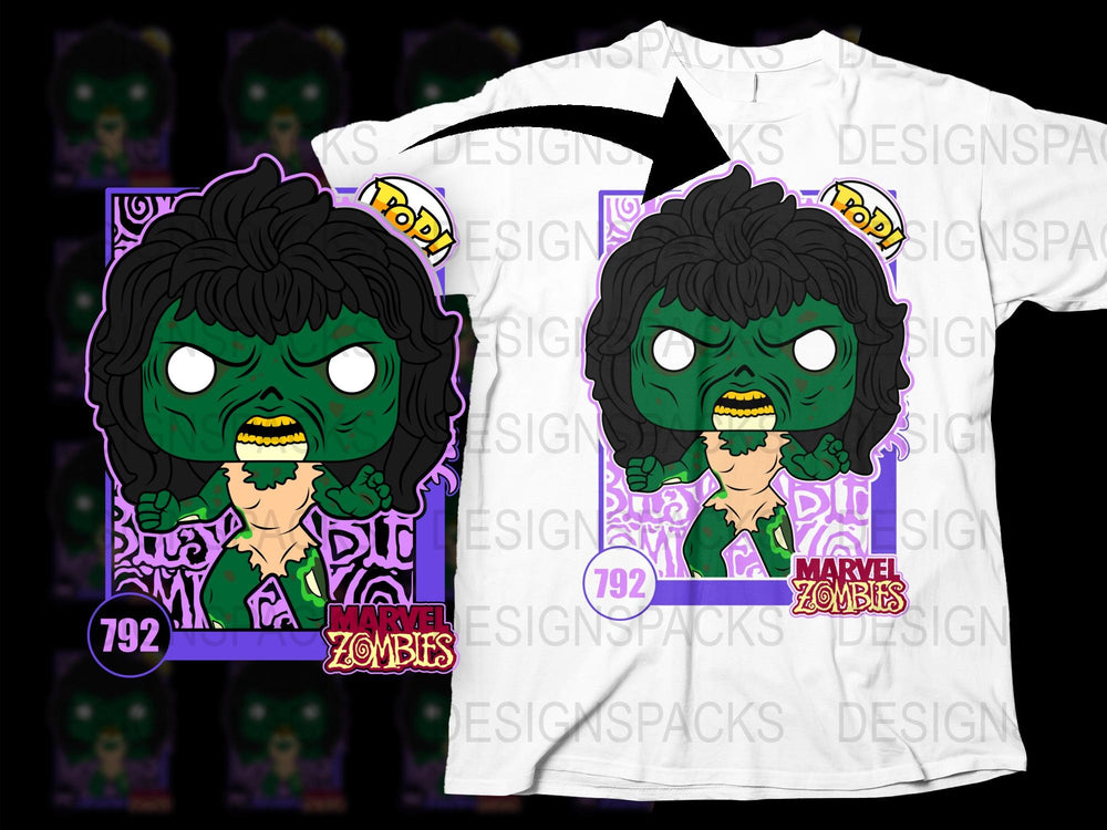 Marvel Zombies Hulk Graphic T-Shirt, Unique Comic Book Art Tee, Collectible Superhero Shirt, Colorful Fan Merchandise