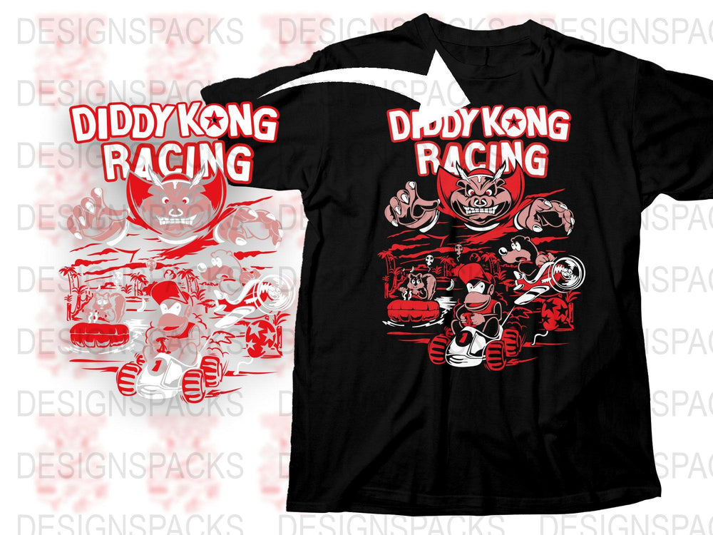 Diddy Kong Racing Inspired Graphic T-Shirt, Vintage Video Game Tee, Retro Gaming Shirt, Fan Art Apparel, Unisex Clothing