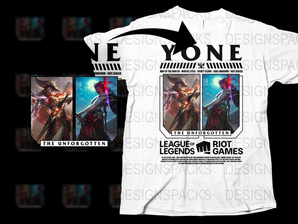 League of Legends Unforgotten Champion Graphic T-Shirt, Gaming Apparel, Vibrant Print Tee
