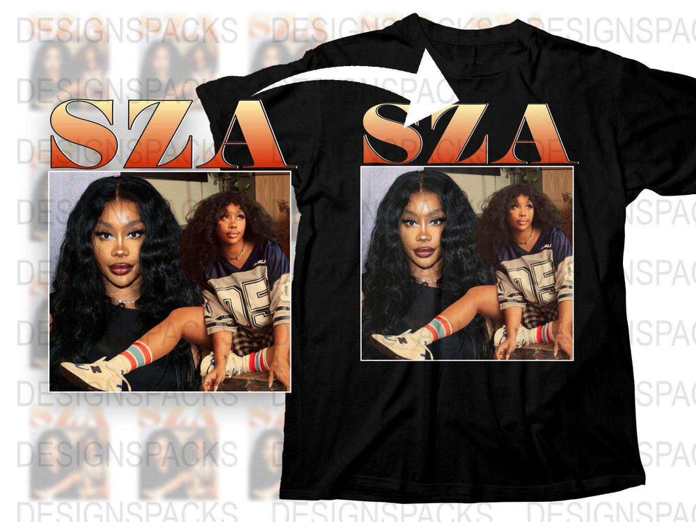 SZA Graphic T-Shirt, Vintage Style Hip Hop Tee, Fan Merch, Music Artist Black Shirt, Urban Fashion, Unisex Clothing