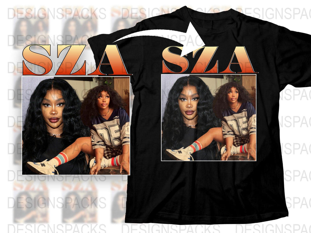 SZA Graphic T-Shirt, Vintage Style Hip Hop Tee, Fan Merch, Music Artist Black Shirt, Urban Fashion, Unisex Clothing