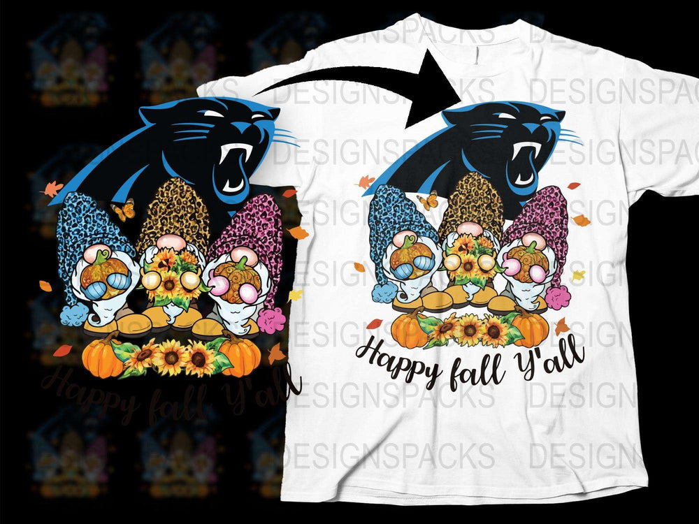 Happy Fall Y'all T-Shirt, Autumn Seasonal Tees, Cute Animal Graphic, Pumpkin Design, Floral Accents, Unisex Shirt for All Ages
