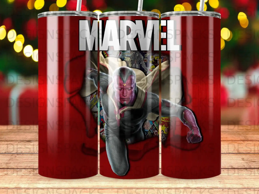 Marvel Comics Vision Superhero Red Tumbler product type